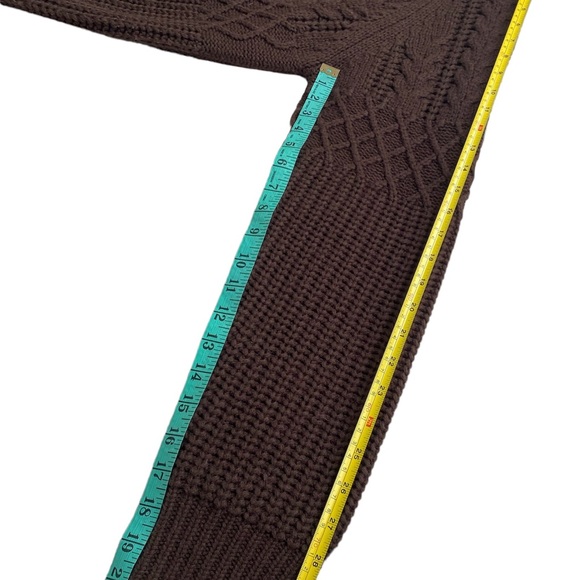 Logan Hill Medium Men Acrylic Chocolate Brown Long Sleeve Button Up Card… - Picture 9 of 14